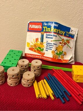 1986 Vintage Original Tinkertoy Building Set - Multicolor
90 Pieces